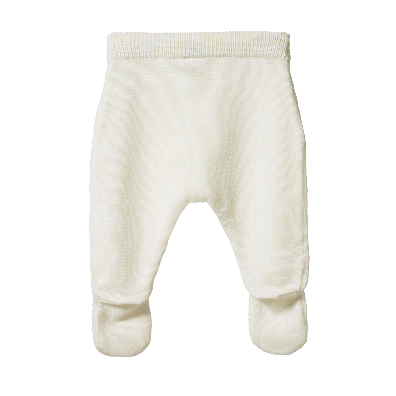 MERINO KNIT FOOTED ROMPERS | Natural-Web-hover