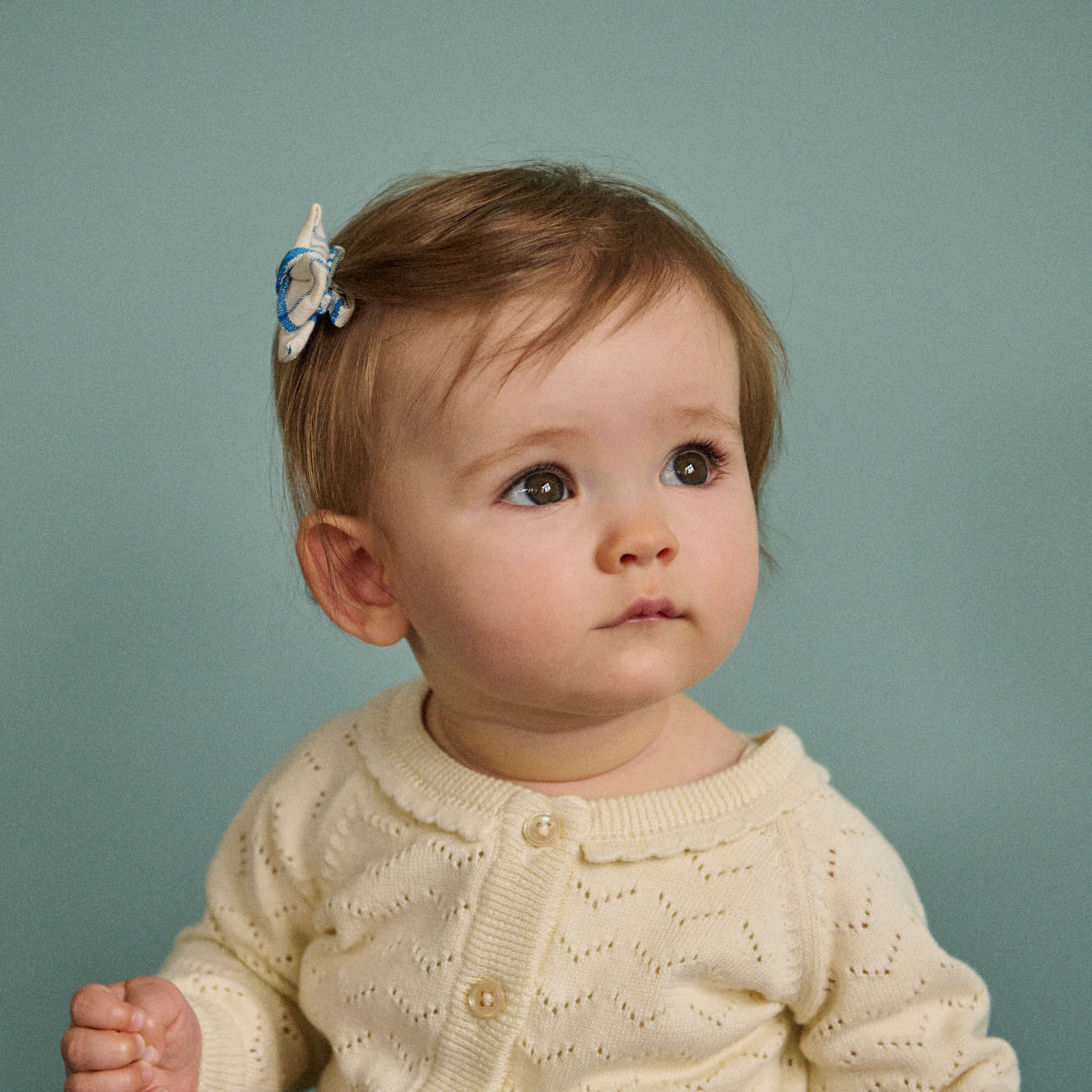 PIPER CARDIGAN | Natural Pointelle-Extra Img - 2