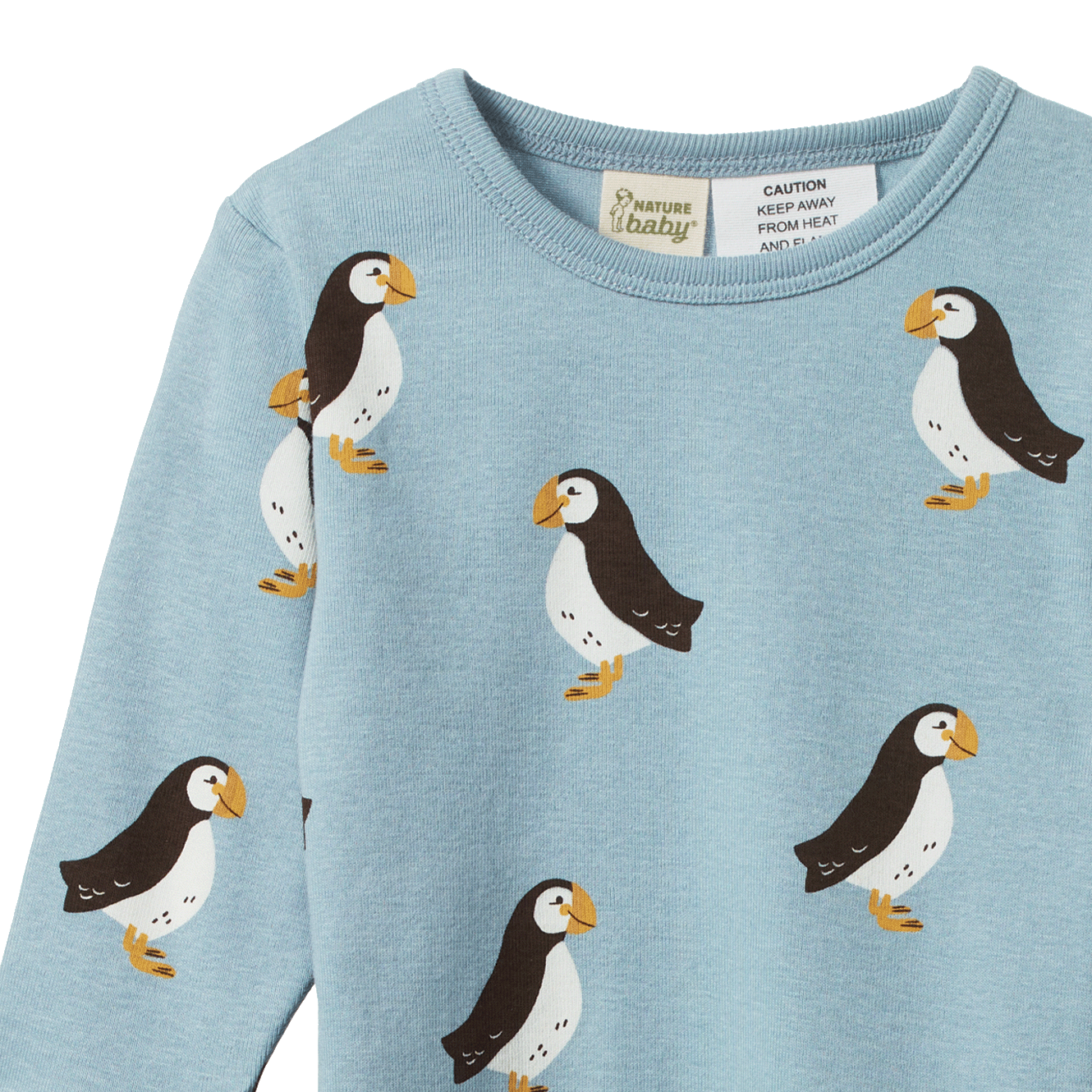 2PC LONG SLEEVE PYJAMAS | Puffin Print-Extra Img - 2