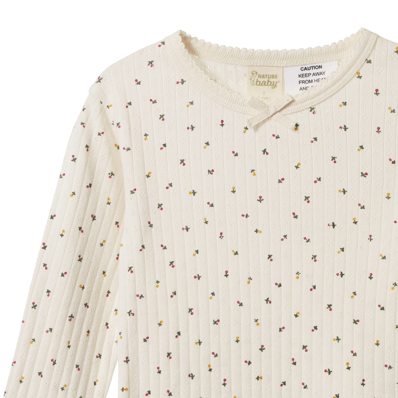2PC LONG SLEEVE PYJAMA SET POINTELLE | Aster Floral Print-Extra Img - 2