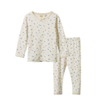 2PC LONG SLEEVE PYJAMA SET POINTELLE | Daisy Print-Web-front