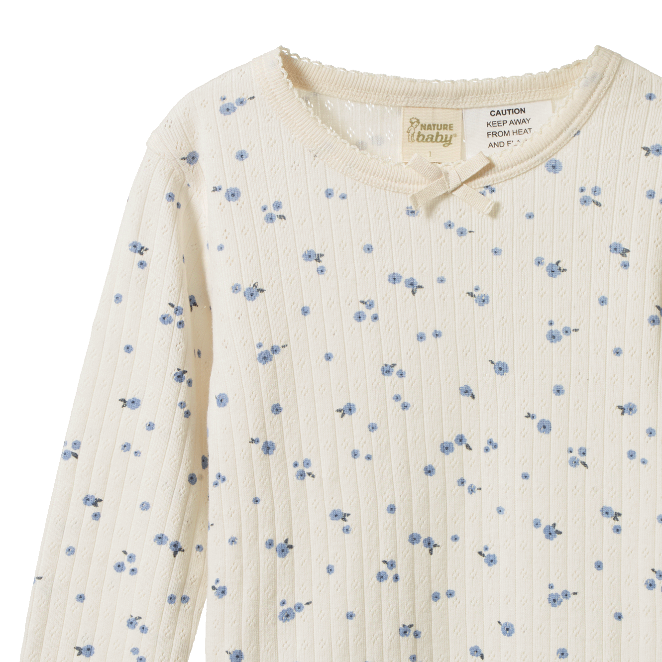 2PC LONG SLEEVE PYJAMA SET POINTELLE | Daisy Print-Web-hover
