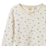 2PC LONG SLEEVE PYJAMA SET POINTELLE | Daisy Print-Web-hover