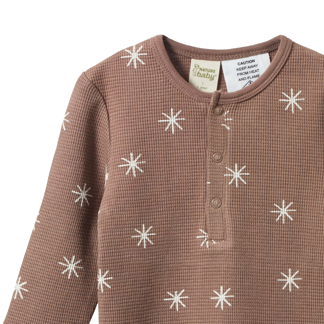 2PC LONG SLEEVE WAFFLE PYJAMAS | Twinkle Print-Extra Img - 2