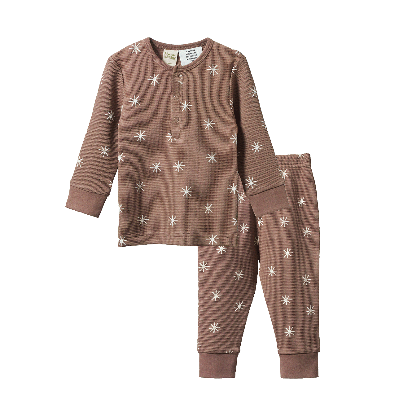 2PC LONG SLEEVE WAFFLE PYJAMAS | Twinkle Print-Web-front