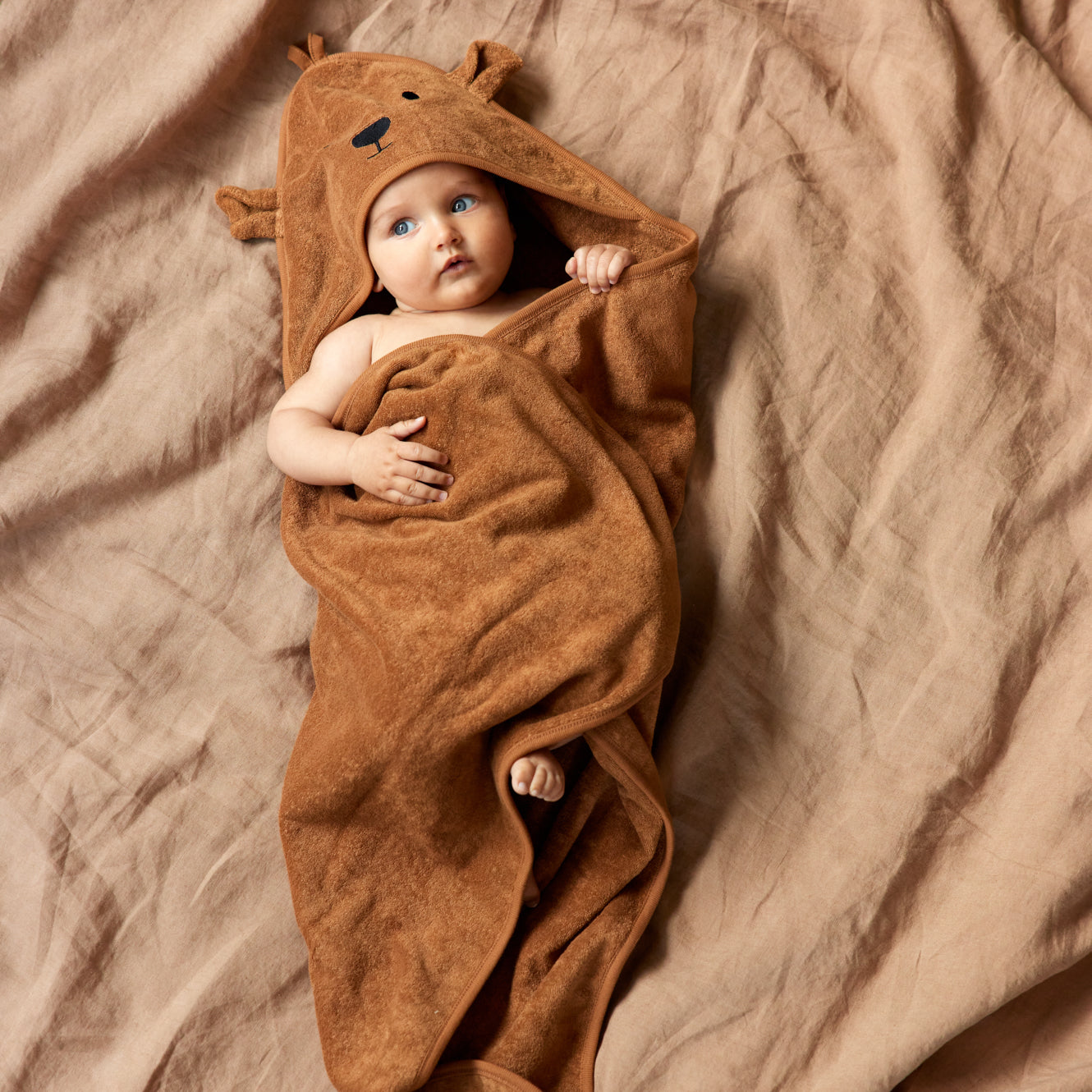 BEAR HOODED TOWEL | Hazelnut-Web-hover