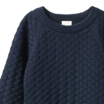 BILLY JUMPER | Navy Basket Knit-Extra Img - 3
