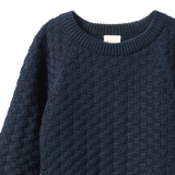 BILLY JUMPER | Navy Basket Knit-Extra Img - 3