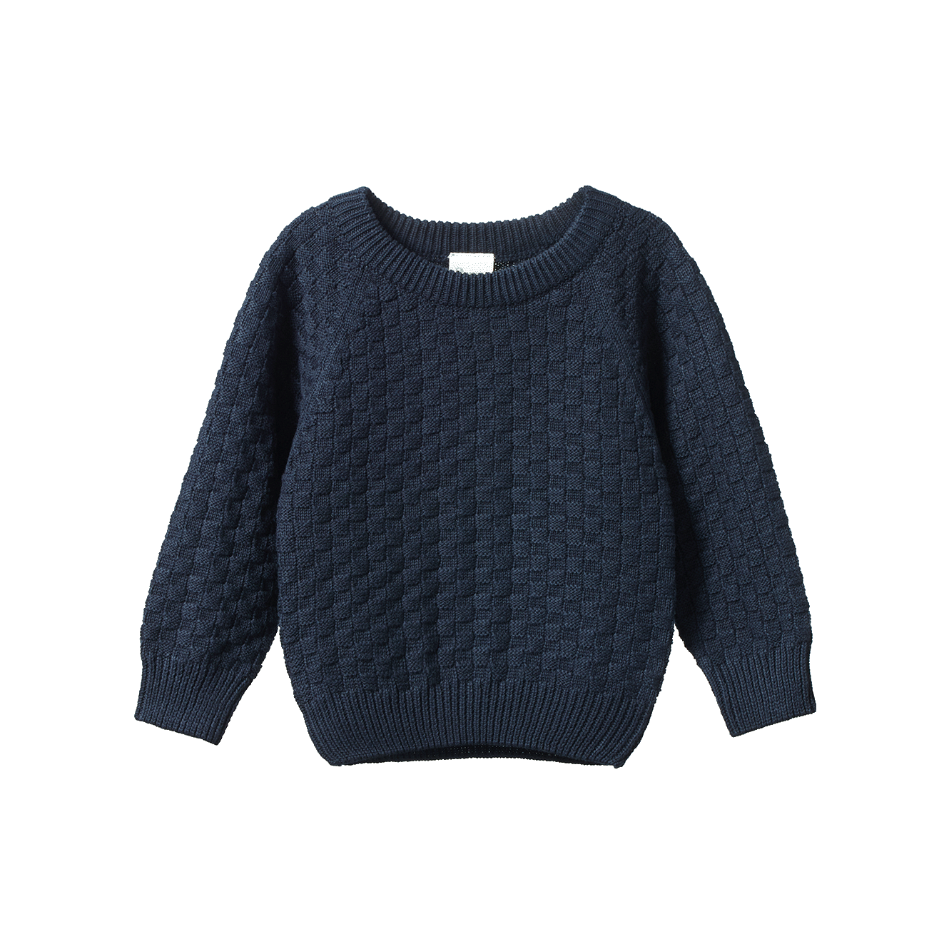 BILLY JUMPER | Navy Basket Knit-Web-front