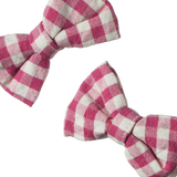 BOW HAIR CLIPS 2 PACK | Jam Check-Extra Img - 1