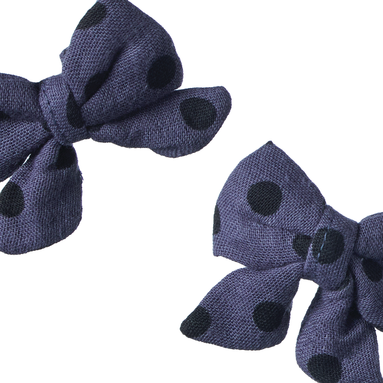 BOW HAIR CLIPS 2 PACK | Violet Polka Dot Print-Web-hover