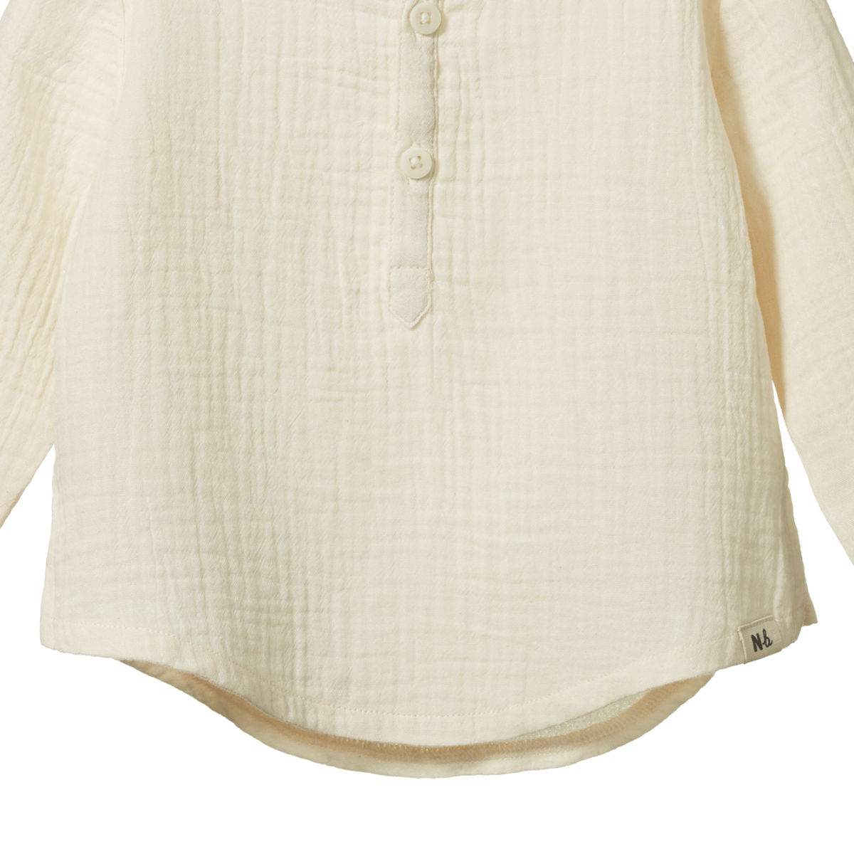 CRINKLE MUSLIN CARAVAN SHIRT | Natural Crinkle-Extra Img - 3