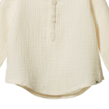 CRINKLE MUSLIN CARAVAN SHIRT | Natural Crinkle-Extra Img - 3