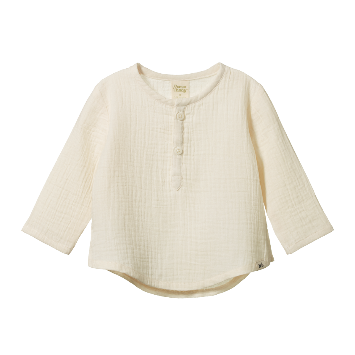 CRINKLE MUSLIN CARAVAN SHIRT | Natural Crinkle-Web-front