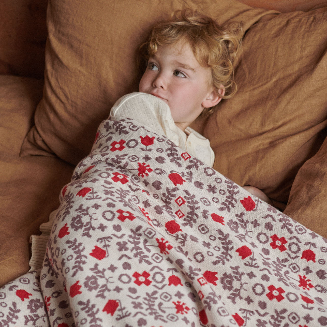 DUNE BLANKET | Cross Stitch Posey Knit-Extra Img - 1