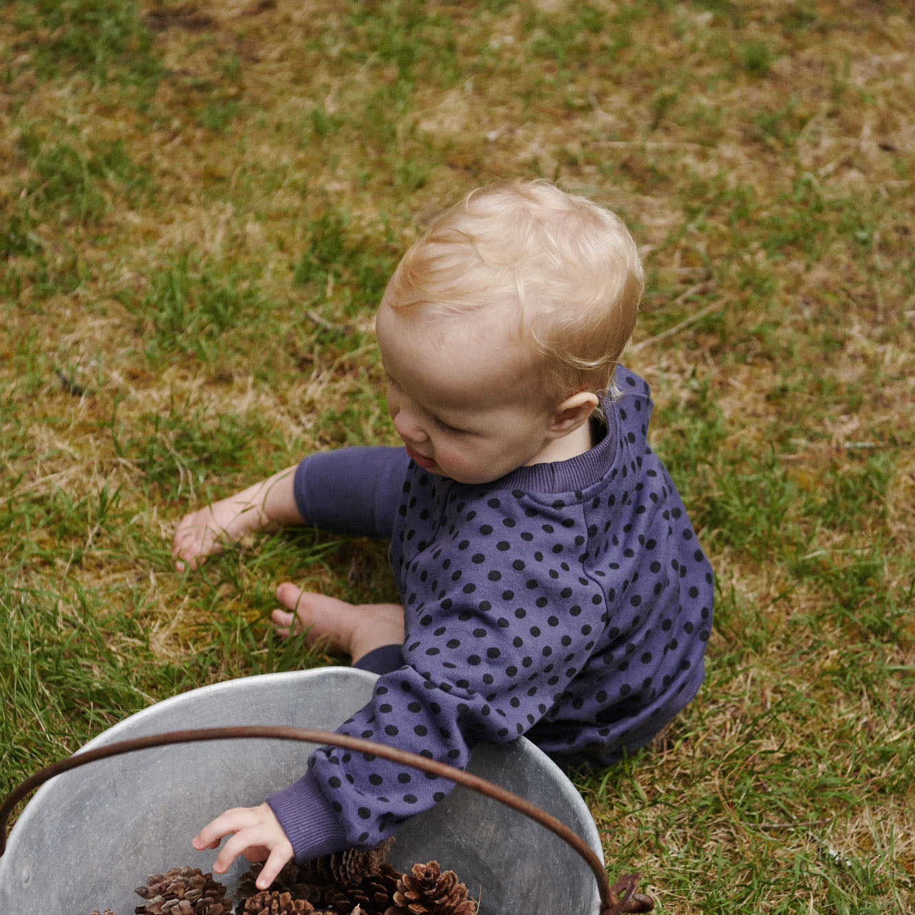 EMERSON SWEATER | Violet Polka Dot Print-Extra Img - 1