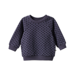 EMERSON SWEATER | Violet Polka Dot Print-Web-front