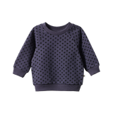 EMERSON SWEATER | Violet Polka Dot Print-Web-front