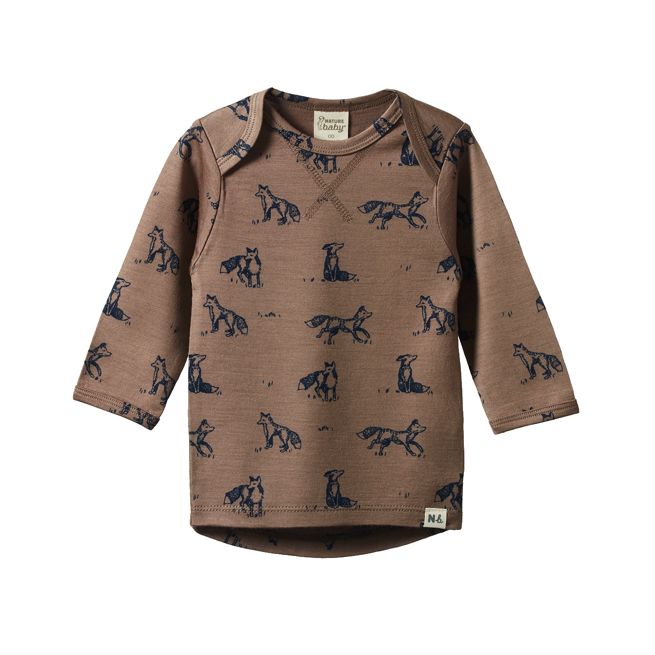 ESSENTIAL TEE | Foxy Print Merino-Web-front