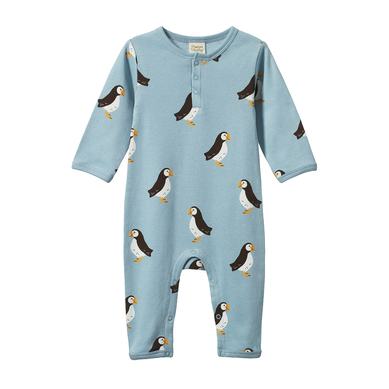 HENLEY PYJAMA SUIT | Puffin Print-Web-front