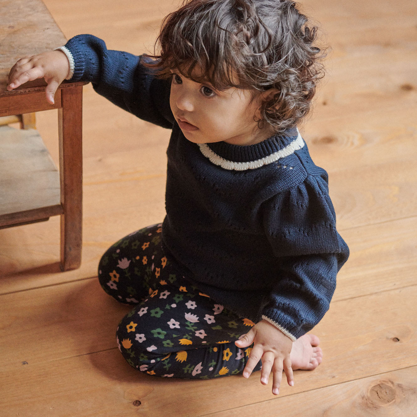 LEGGINGS | Navy Pollyanna Print-Web-hover