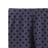 LEGGINGS | Violet Polka Dot Print-Extra Img - 1