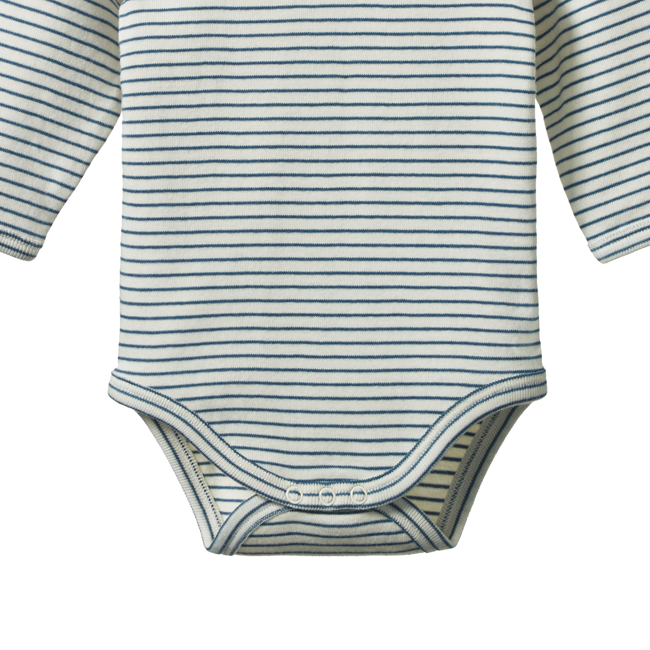 LONG SLEEVE BODYSUIT | Teal Pinstripe-Extra Img - 1