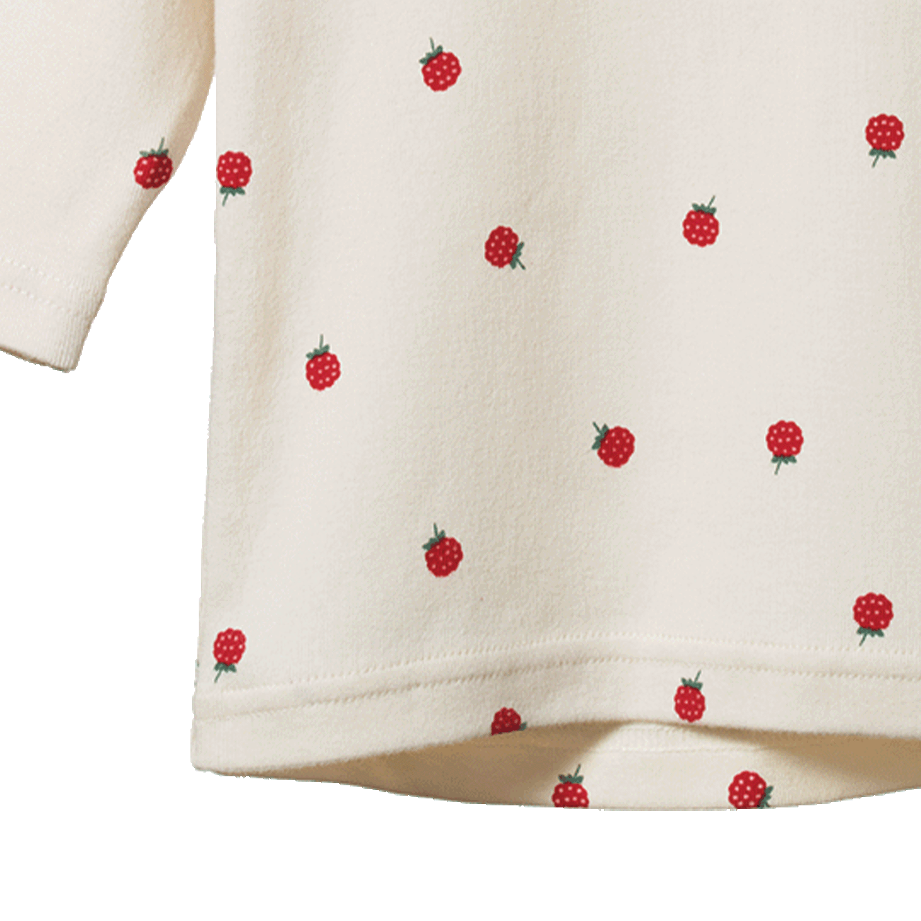 LONG SLEEVE CLOUD TEE | Raspberry Print-Extra Img - 1