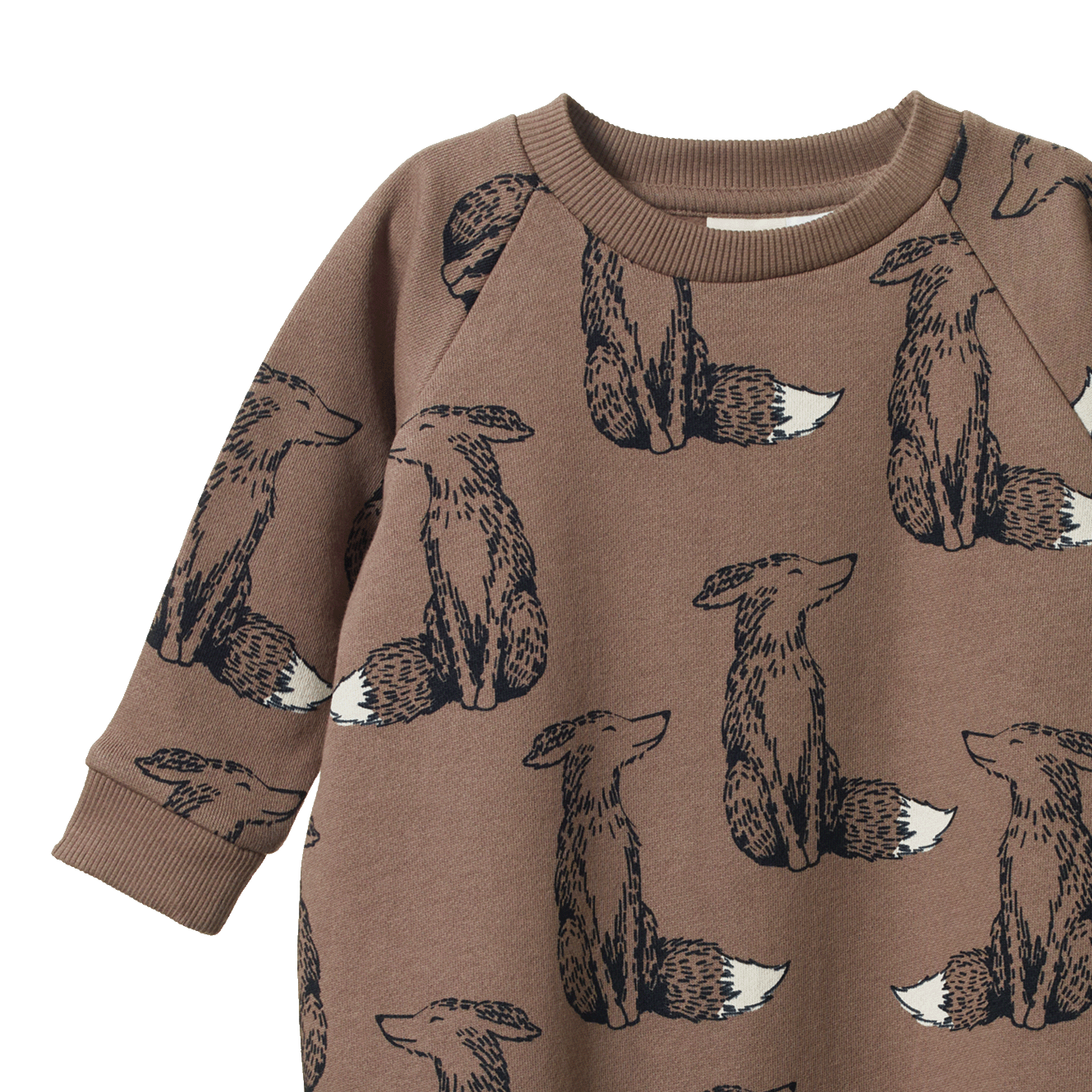 LONG SLEEVE JUNO ROMPER | Foxy Cub Print-Extra Img - 1