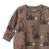 LONG SLEEVE JUNO ROMPER | Foxy Cub Print-Extra Img - 1