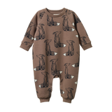 LONG SLEEVE JUNO ROMPER | Foxy Cub Print-Web-front