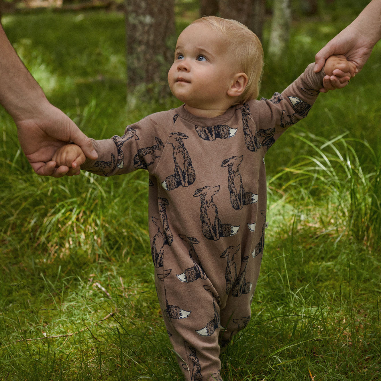 LONG SLEEVE JUNO ROMPER | Foxy Cub Print-Web-hover