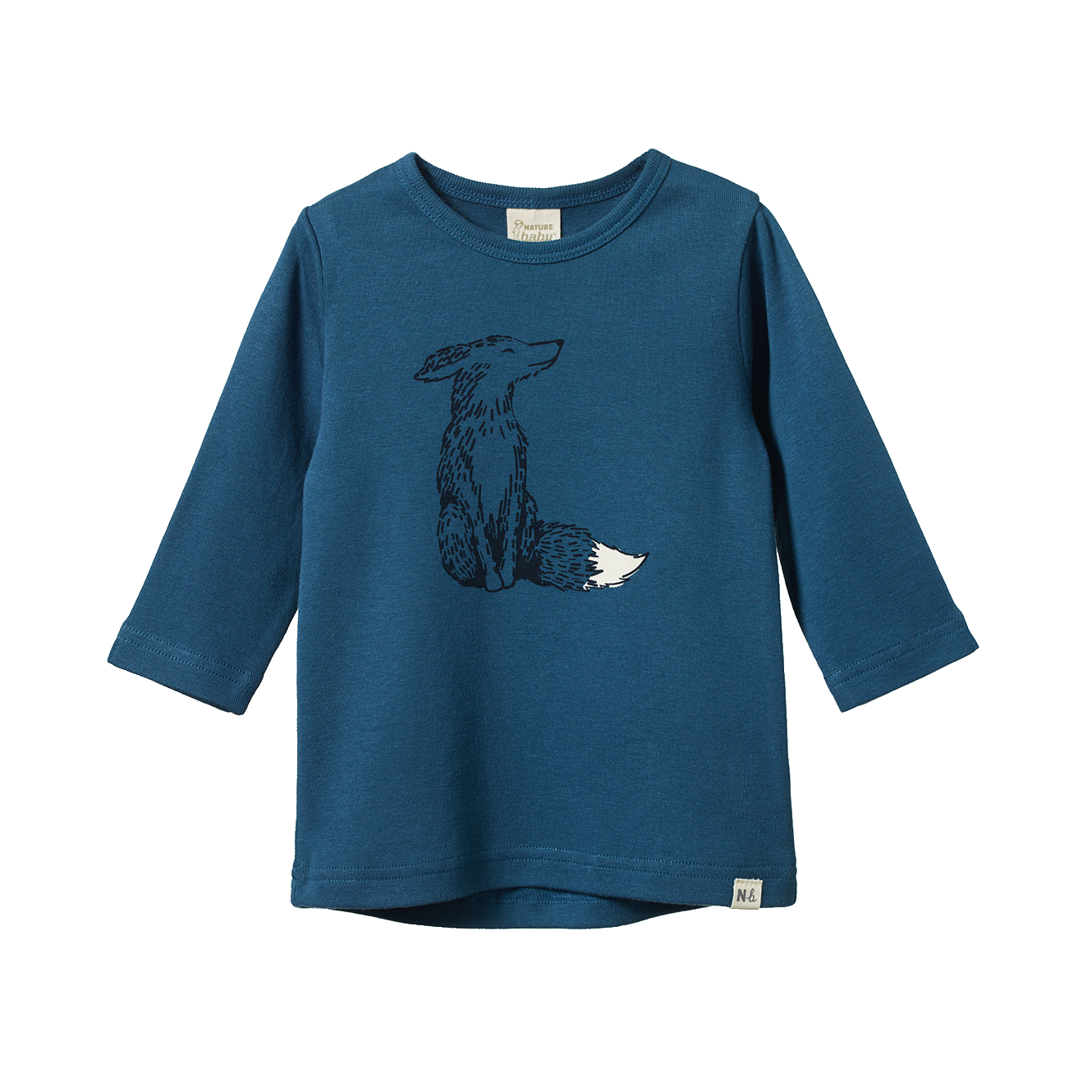 LONG SLEEVE RIVER TEE | Foxy Teal Print-Web-front