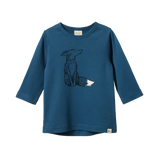 LONG SLEEVE RIVER TEE | Foxy Teal Print-Web-front