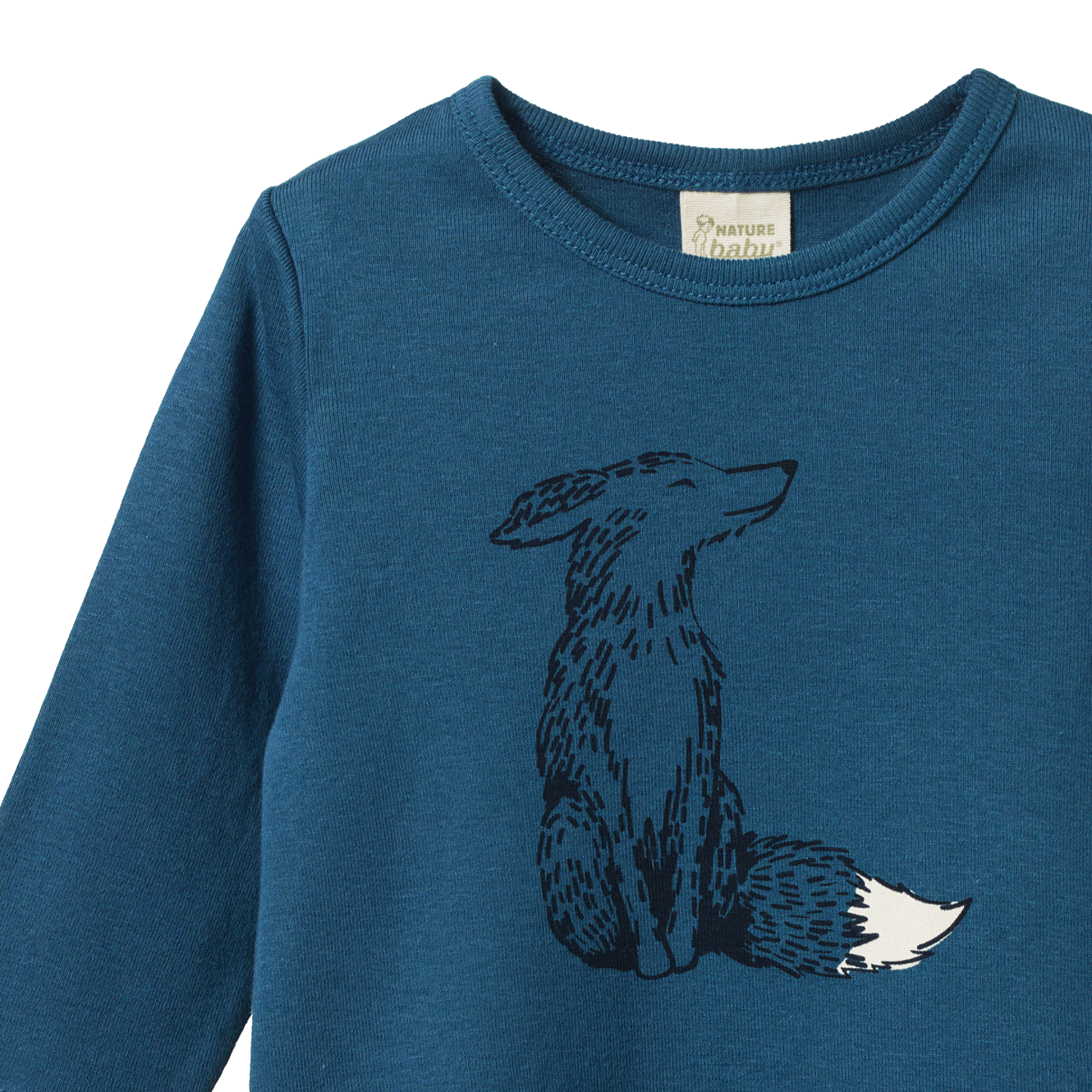 LONG SLEEVE RIVER TEE | Foxy Teal Print-Web-hover