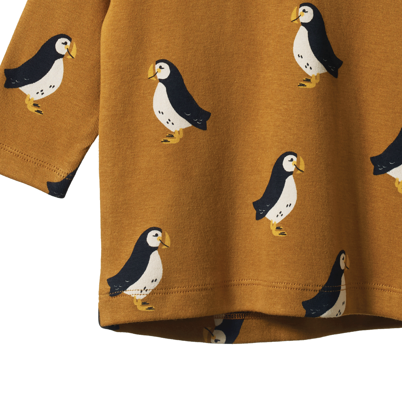 LONG SLEEVE RIVER TEE | Puffin Toffee Print-Extra Img - 3