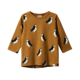 LONG SLEEVE RIVER TEE | Puffin Toffee Print-Web-front