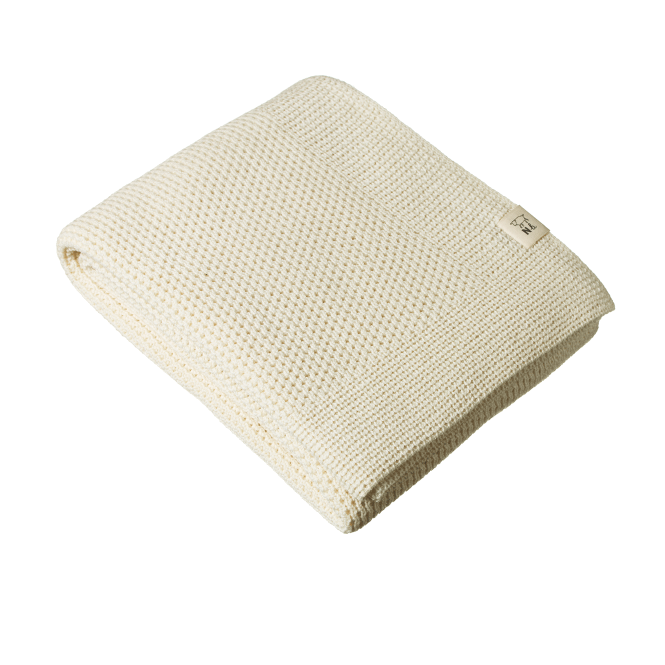 MERINO KNIT BLANKET | Natural-Web-front