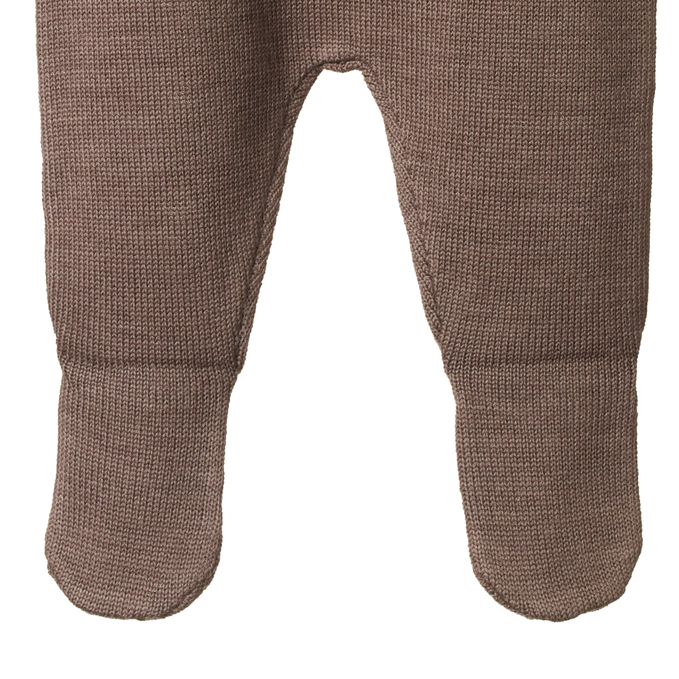 MERINO KNIT FOOTED ROMPERS | Cub Marl-Extra Img - 2