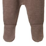 MERINO KNIT FOOTED ROMPERS | Cub Marl-Extra Img - 2