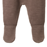 MERINO KNIT FOOTED ROMPERS | Cub Marl-Extra Img - 2