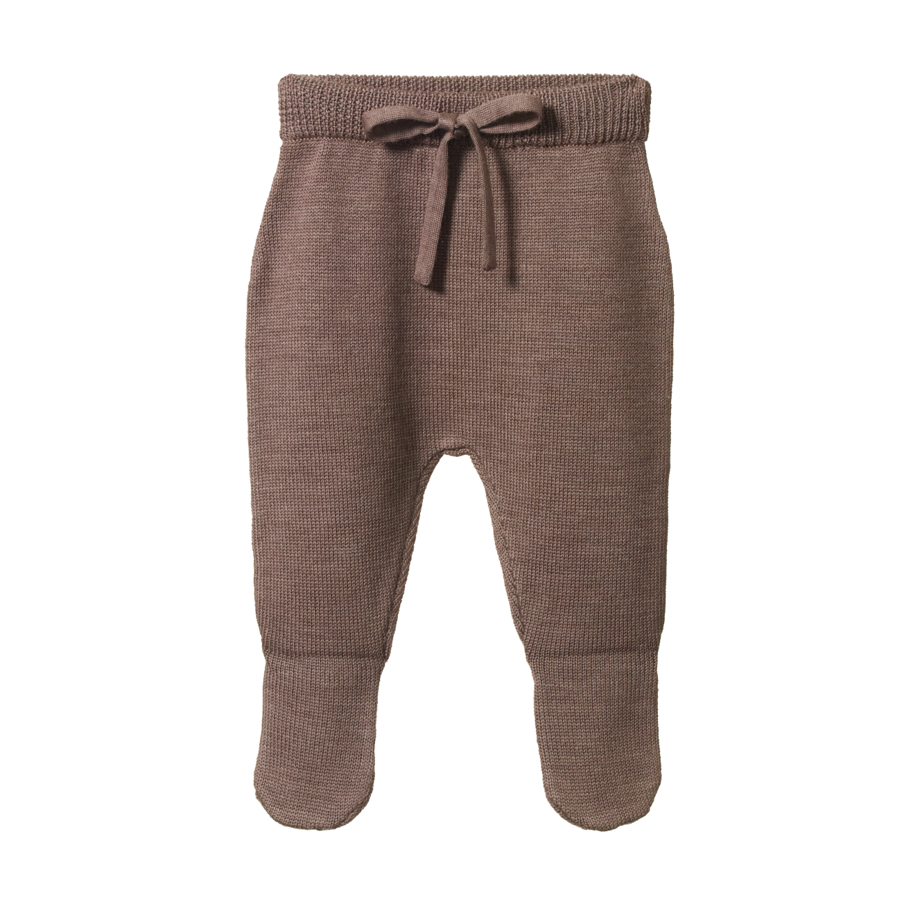 MERINO KNIT FOOTED ROMPERS | Cub Marl-Web-front