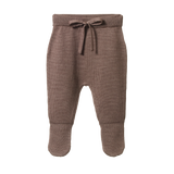 MERINO KNIT FOOTED ROMPERS | Cub Marl-Web-front