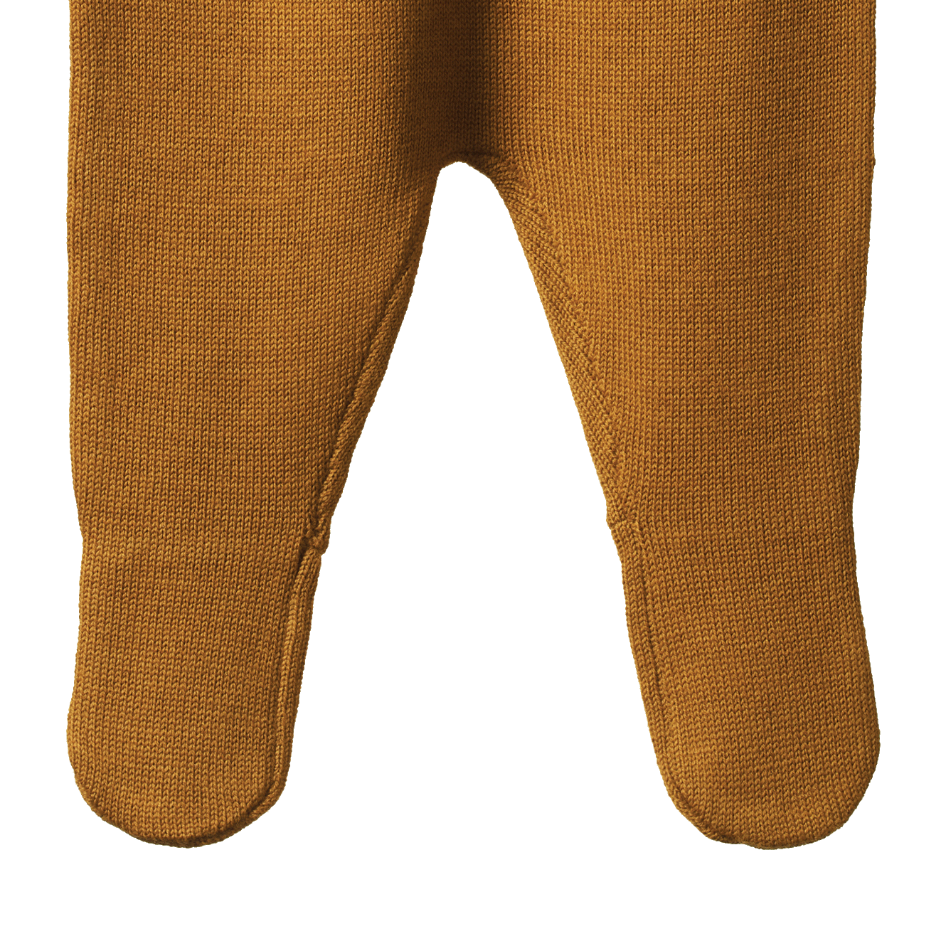 MERINO KNIT FOOTED ROMPERS | Toffee-Extra Img - 1