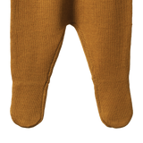 MERINO KNIT FOOTED ROMPERS | Toffee-Extra Img - 1