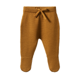 MERINO KNIT FOOTED ROMPERS | Toffee-Web-front