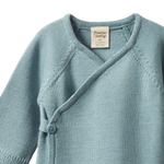 MERINO KNIT KIMONO JACKET | Powder Blue-Extra Img - 1