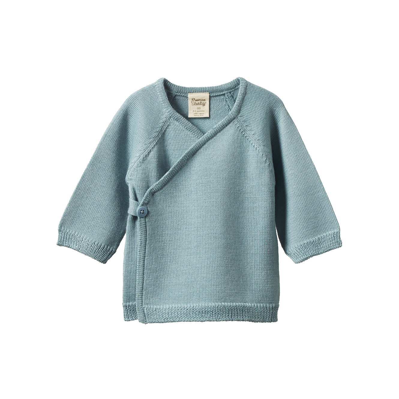 MERINO KNIT KIMONO JACKET | Powder Blue-Web-front