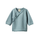 MERINO KNIT KIMONO JACKET | Powder Blue-Web-front