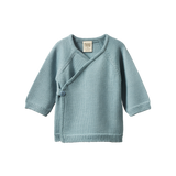 MERINO KNIT KIMONO JACKET | Powder Blue-Web-front